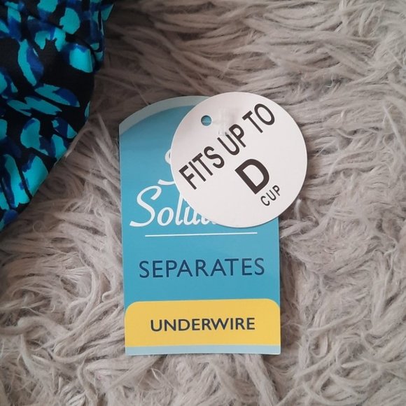 SWIM SOLUTIONS Blue Sea Swirl Twist Tankini Top - Picture 6 of 9